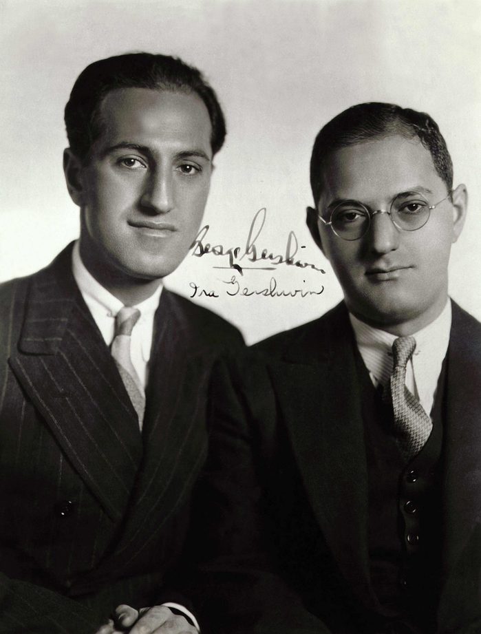 Art (Portraits) - various George GERSHWIN, 1898-1937, American jazz and popular music composer, and Ira Gershwin, 1896-1983, American lyricist, signed photograph. The brothers collaborated on Broadway musicals and film scores