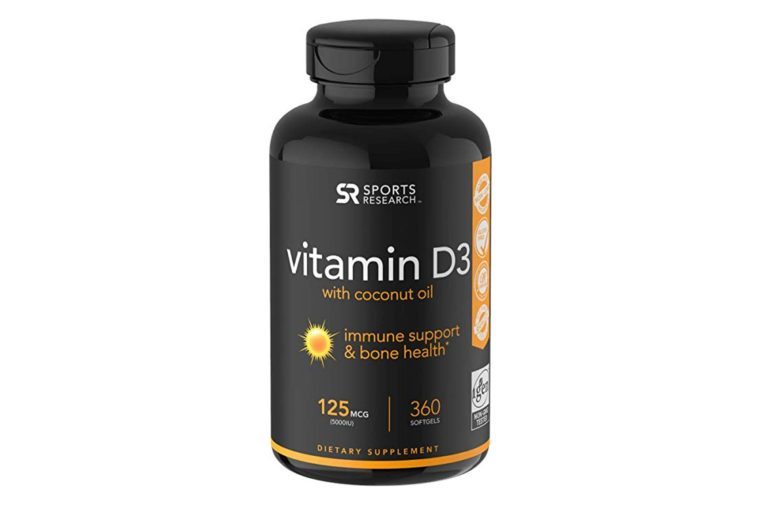 High Potency Vitamin D3 (5000iu/125mcg) enhanced with Coconut Oil for Better Absorption ~ Bone, Joint and Immune system support ~ Non-GMO & Gluten Free, 360 Mini Liquid Softgels