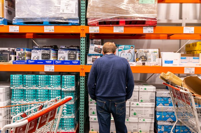 November 19, 2018 - Costco Wholesale in Roseburg, Oregon. Consumers shopping for goods before the holidays.