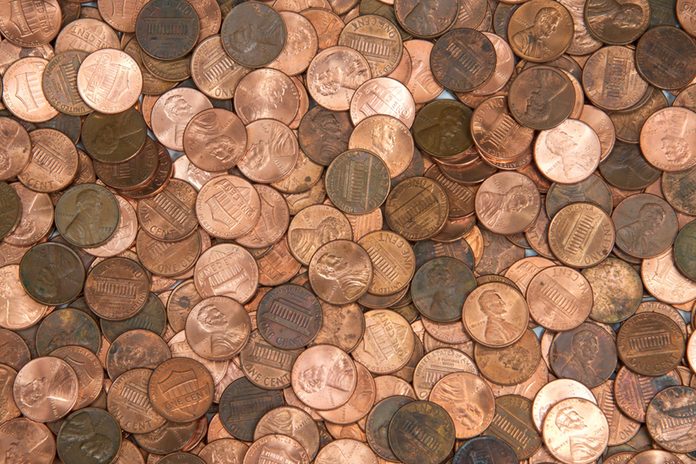 pennies coins money