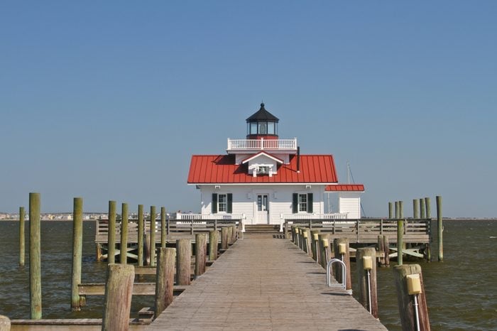 Roanoke Marshes Lighthouse, Manteo Harbor, Outer Banks, North Carolina