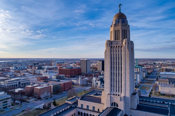 Nebraska State Capitol and Downtown Lincoln