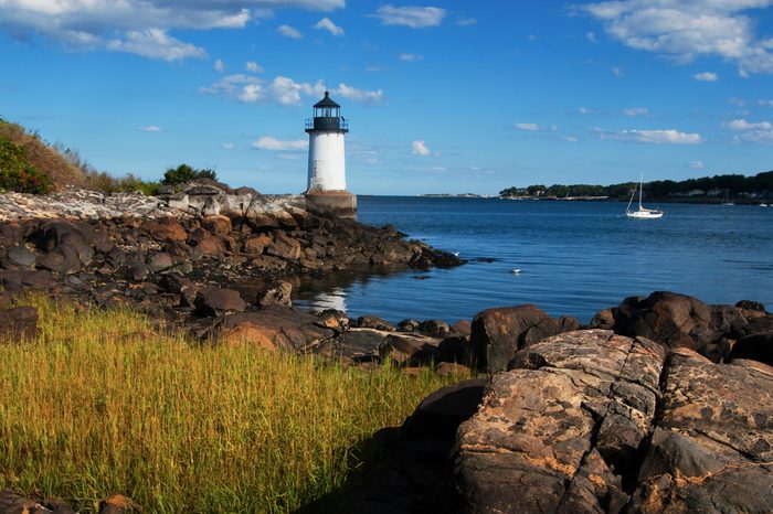 Fort Pickering (Winter Island) lighthouse in Salem, Massachusetts.