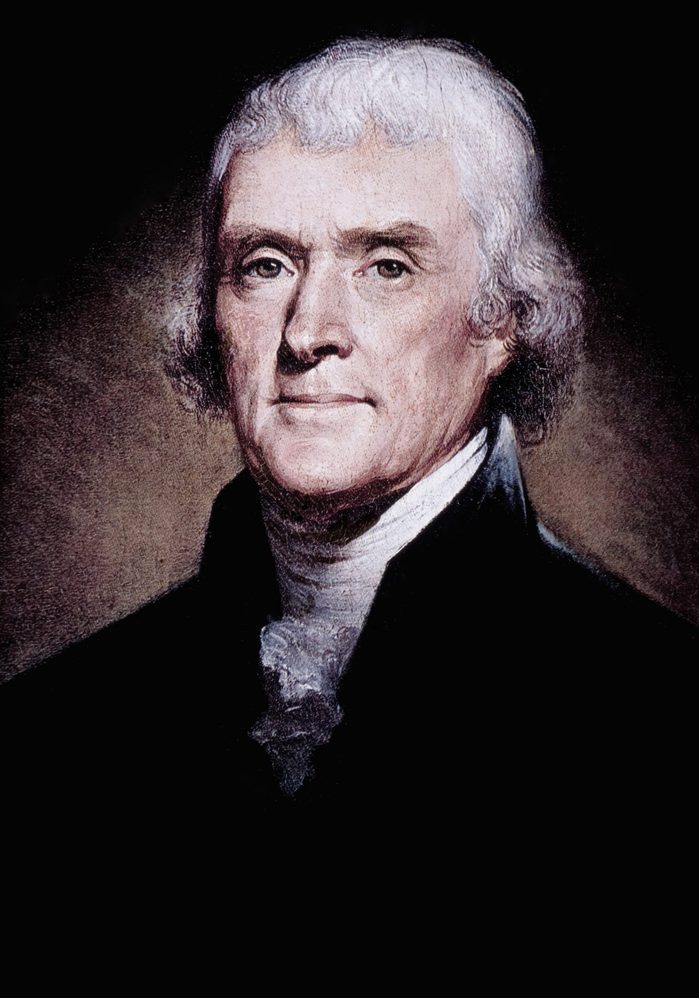 ARIOUS Thomas Jefferson (1743-1826), Third President of the United States, American Founding Father and Author of the Declaration of Independence, Portrait