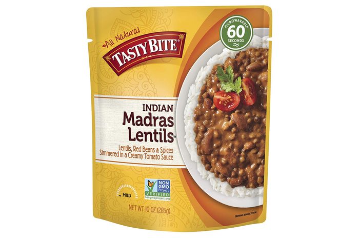 Tasty Bite Indian Entree Madras Lentils 10 Ounce (Pack of 6), Fully Cooked Indian Entrée with Lentils Red Beans & Spices in a Creamy Tomato Sauce, Microwaveable, Ready to Eat