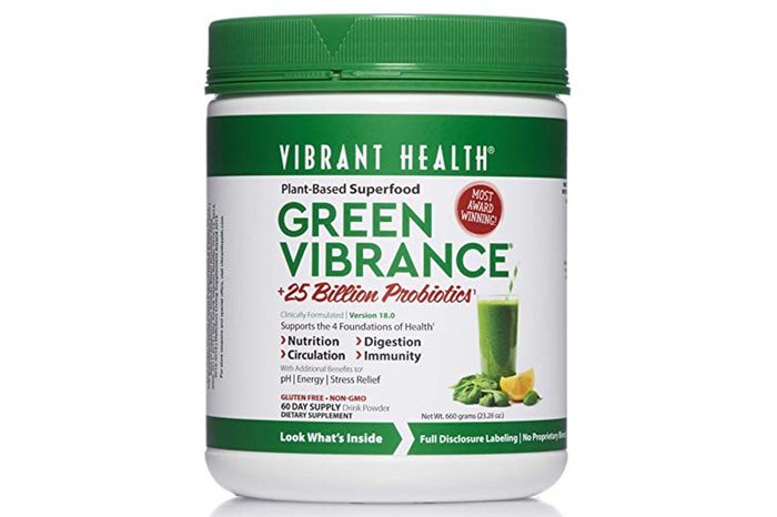 Vibrant Health - Green Vibrance, Plant-Based Superfood to Support Immunity, Digestion, and Energy with Over 70 Ingredients, 25 Billion Probiotics, Gluten Free, Non-GMO, Vegetarian, 60... 
