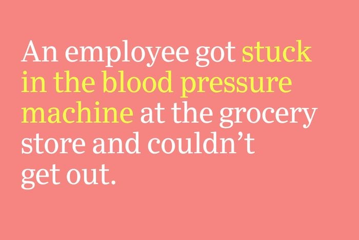 stuck in the blood pressure machine