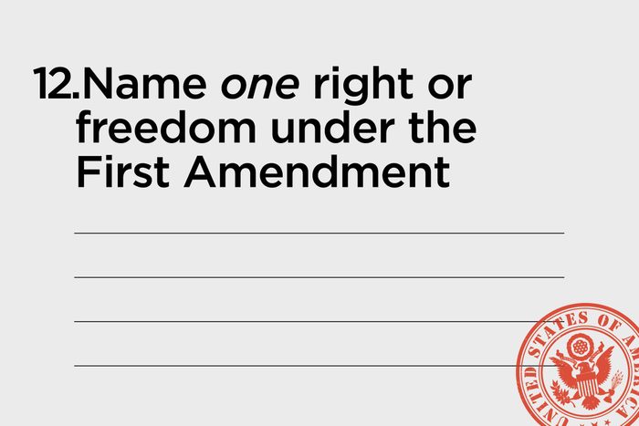 name one right or freedom under the first amendment