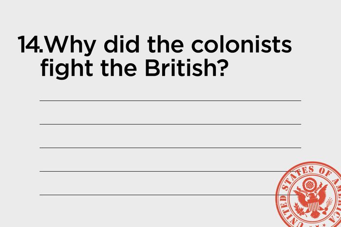 why did colonists fight the british