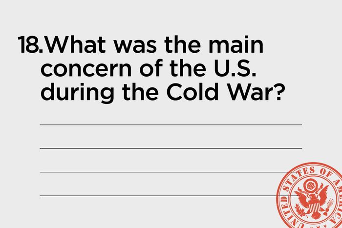 main concern during cold war
