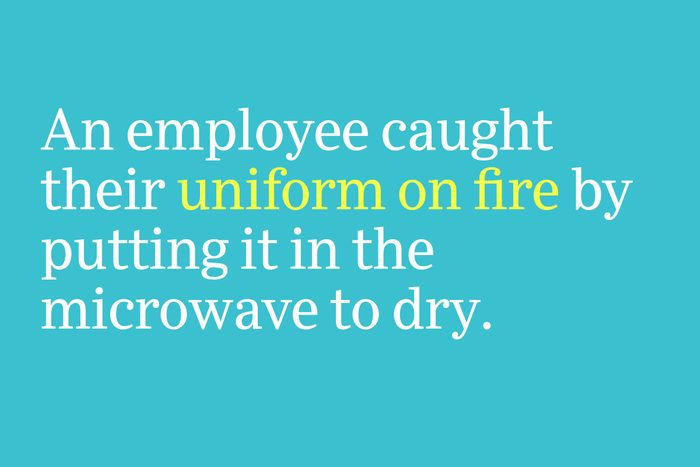uniform on fire