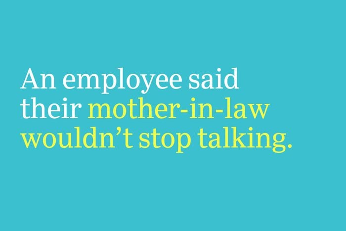 mother-in-law wouldn't stop talking
