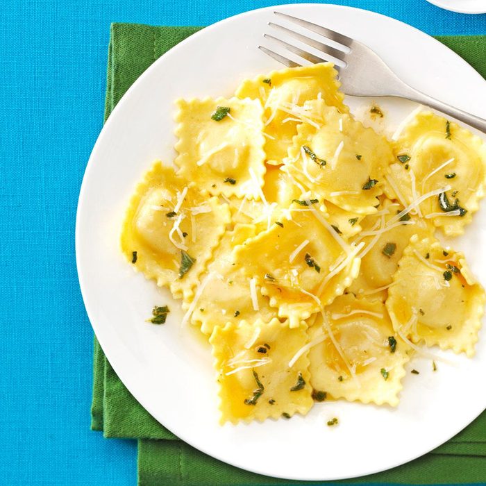 Sage and browned butter ravioli