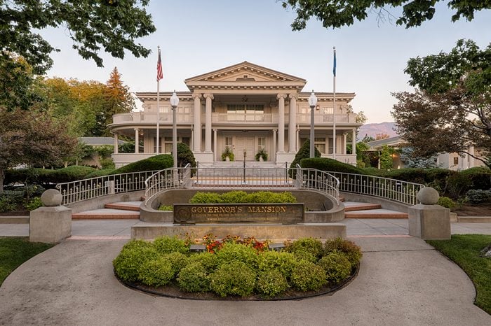 CARSON CITY, NEVADA - AUGUST 14: Entrance to the Nevada Governor's Mansion on August 14, 2013 in Carson City, Nevada