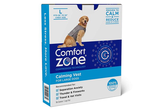 Comfort Zone Calming Vests for Dogs, for Thunder and Anxiety, Large (29-34" Chest)
