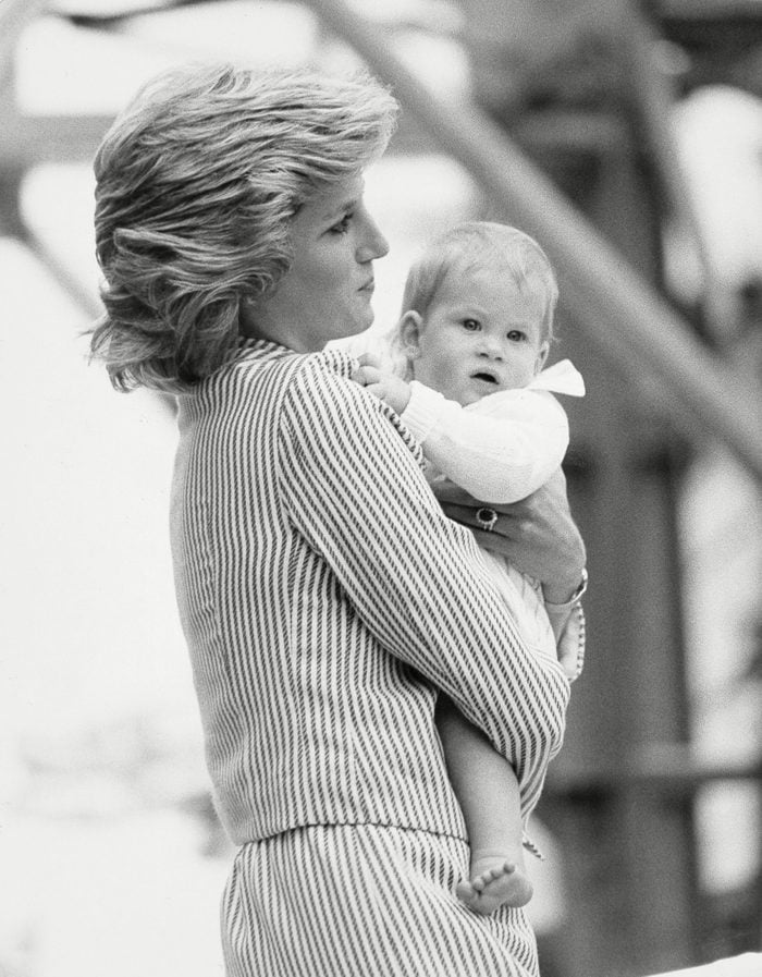 Diana Princess Of Wales - 7th August 1985. (princess Diana Died 31/8/1997). The Princess Of Wales Carries Prince Harry Aboard Britannia For Western Isles Tour....royalty