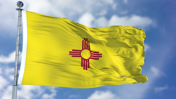 New Mexico Waving Flag