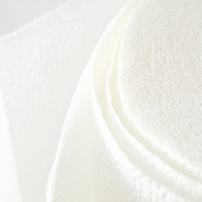 white paper towel, macro shot.