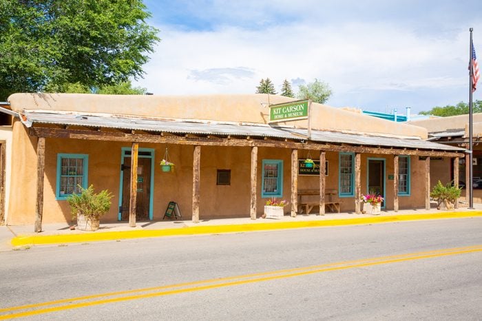 Historic Kit Carson Home and Museum in Taos, New Mexico, USA, 08-18-2018