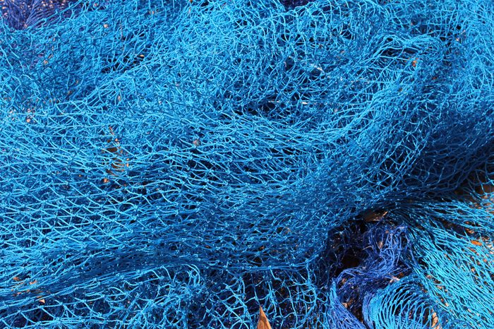 blue fishing nets