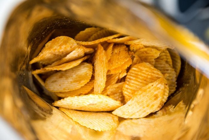 Potato chips is snake in bag, Potato chips in bag