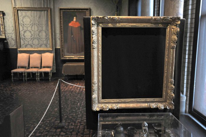 Art Heist Mystery, Boston, USA Empty frames from which thieves took "Storm on the Sea of Galilee," left background, by Rembrandt and "The Concert," right foreground, by Vermeer, remain on display at the Isabella Stewart Gardner Museum in Boston. The museum says it's doing the best it can with tours and lectures to help visitors appreciate the 13 paintings that were stolen