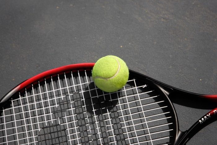 tennis racket ball