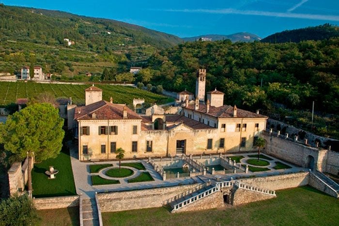 aerial view of Villa Della Torre Allegrini, Valpolicella, Italy