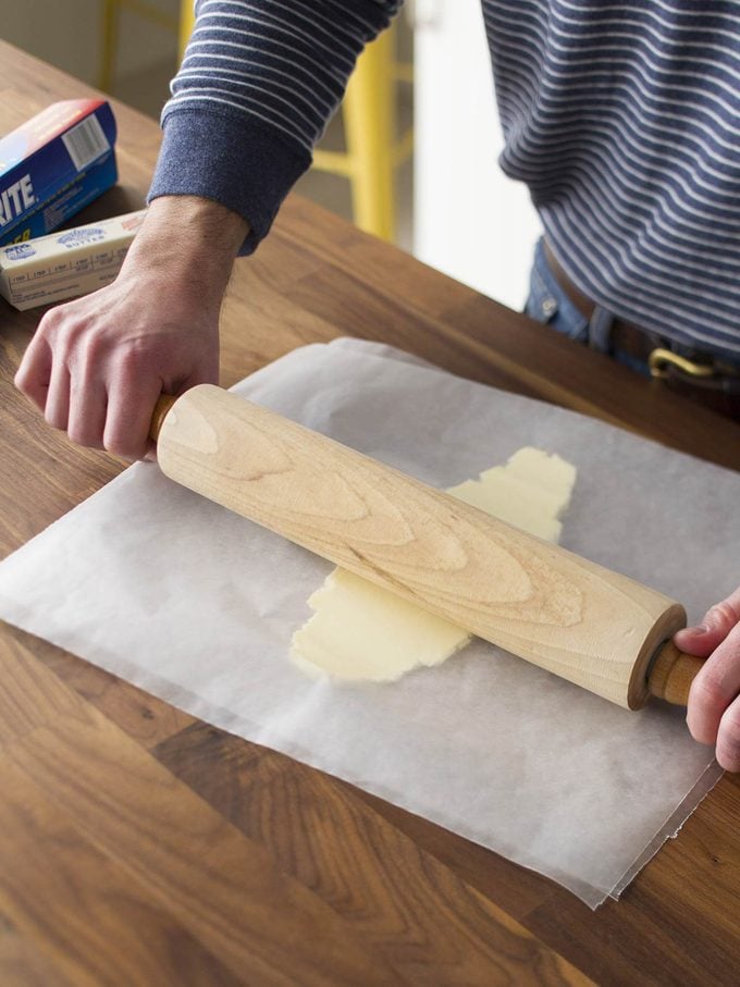 roll butter with rolling pin