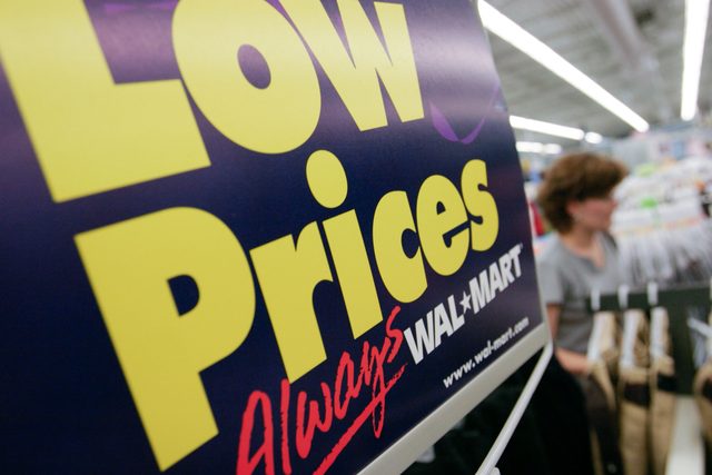 walmart "low prices" sign