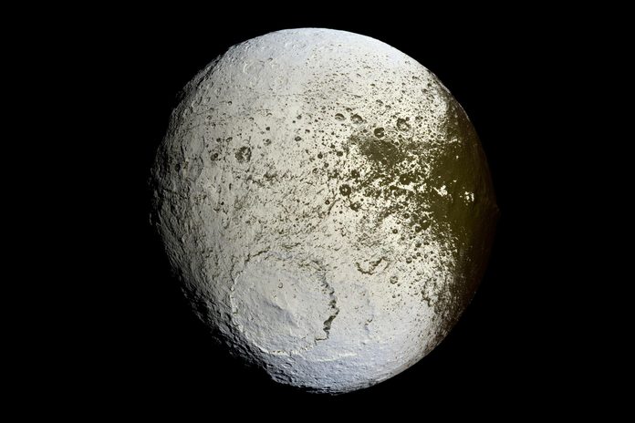 Iapetus As Seen By The Cassini Probe