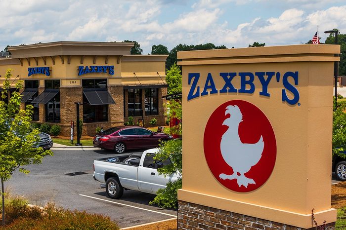 Zaxby's is a chain of fast food restaurants selling chicken wings, chicken fingers, sandwiches and salads in over 800 locations, primarily in the US south.