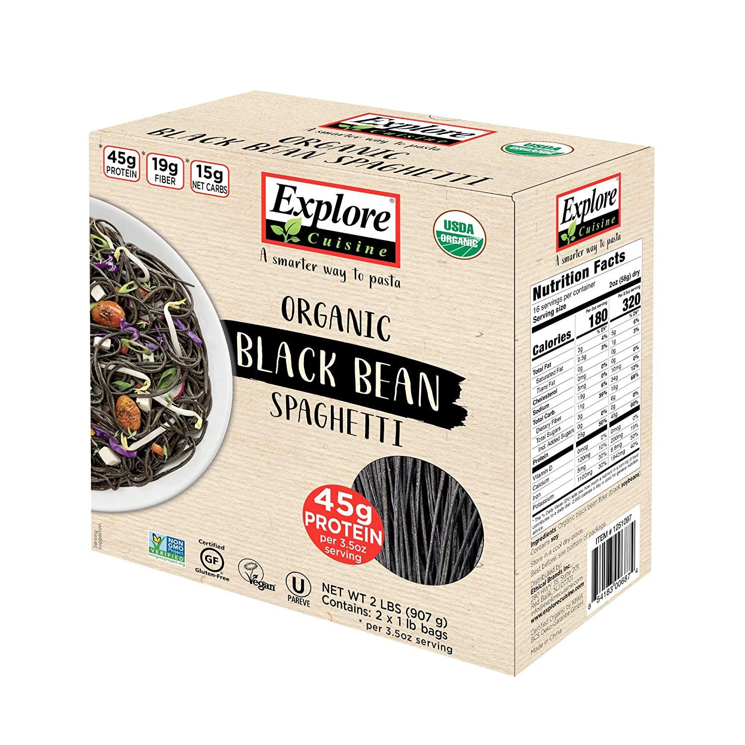 Explore Cuisine Organic Gluten-Free Black Bean Spaghetti Family Pack