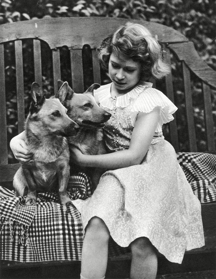 Historical Collection 148 Princess Elizabeth of York (now Queen Elizabeth Ii) Taken at the York's London Residence 145 Piccadilly in 1936 with Two of Her Corgis 1936