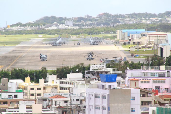 Marine Corps Air Station Futenma or MCAS Futenma is a United States Marine Corps base located in Ginowan, Okinawa, Japan - 23 Jul 2013