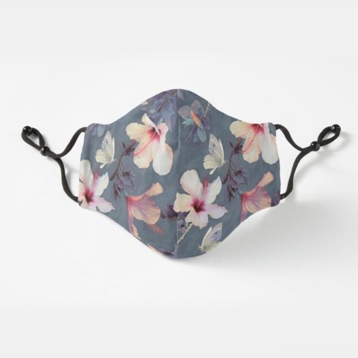 RedBubble Floral Painted Face Mask
