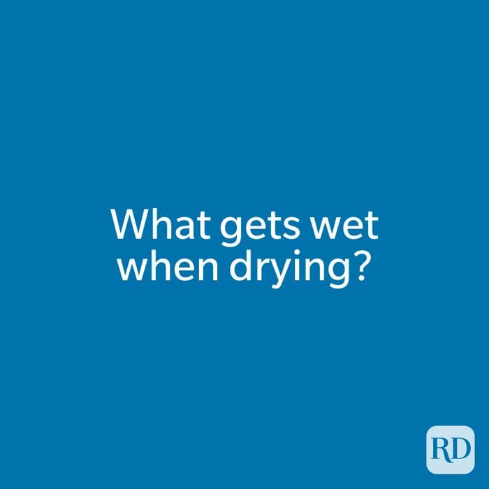 What gets wet when drying?