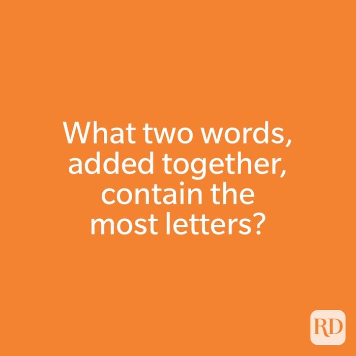 What two words, added together, contain the most letters?