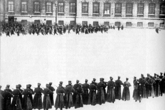 History Massacre in St petersberg in front of the Winter Palace (Bloody Sunday) 1905