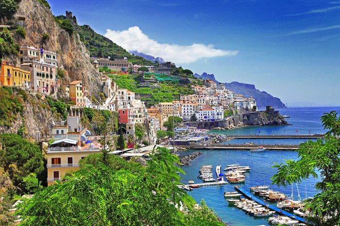 travel in Italy series - view of beautiful Amalfi
