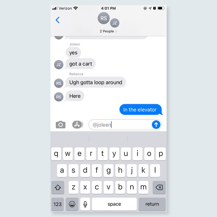iphone trick - tag contacts in group messages