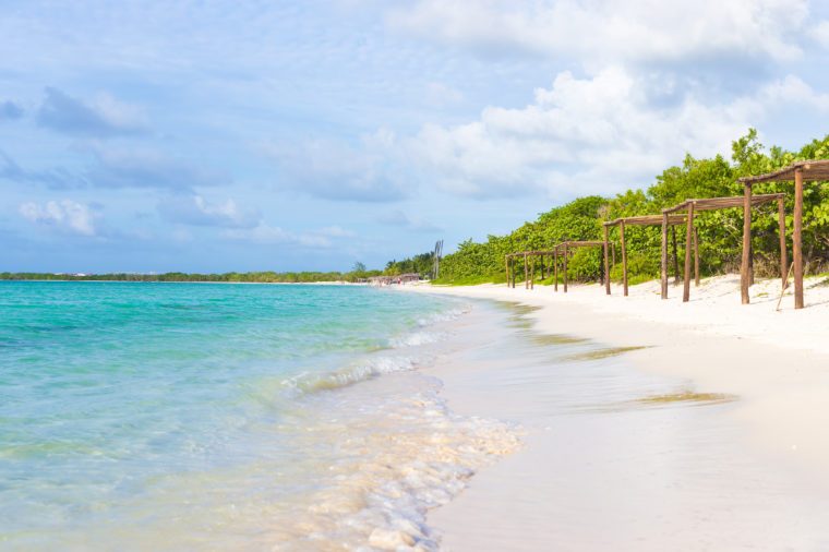 Beautiful beach at Coco Key (Cayo Coco) in Cuba, a natural landmark of the island