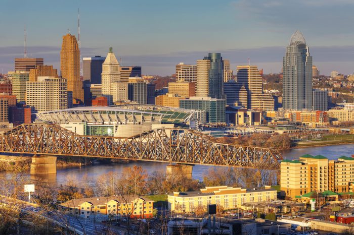 A View of the Cincinnati skyline
