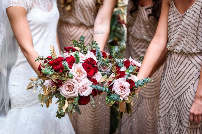Wedding Dresses, Bridesmaids, and bouquets 