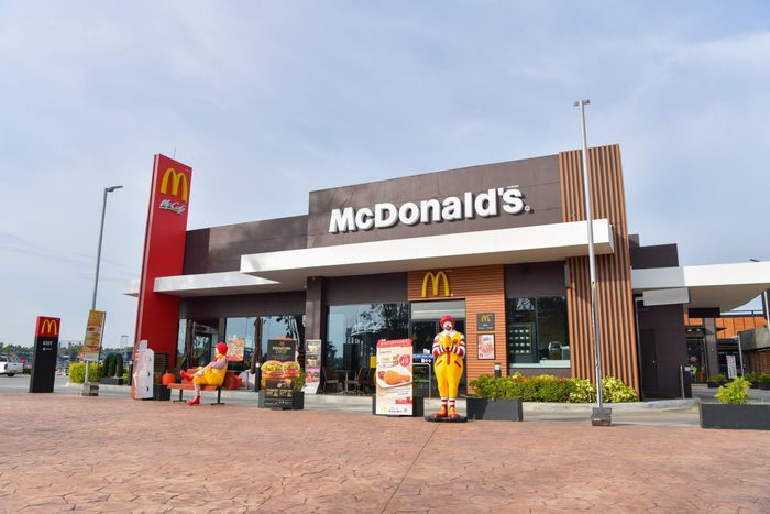 BURIRAM - DECEMBER 4 : McDonald's in Thailand, Corporation is the world's largest chain of hamburger fast food restaurants, during the day hours on December 4, 2016, Buriram, Thailand.