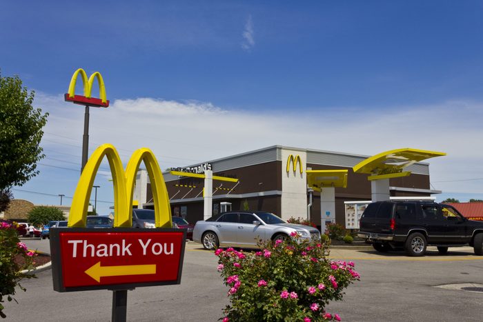 Indianapolis - Circa July 2016: McDonald's Restaurant Location. McDonald's is a Chain of Hamburger Restaurants V