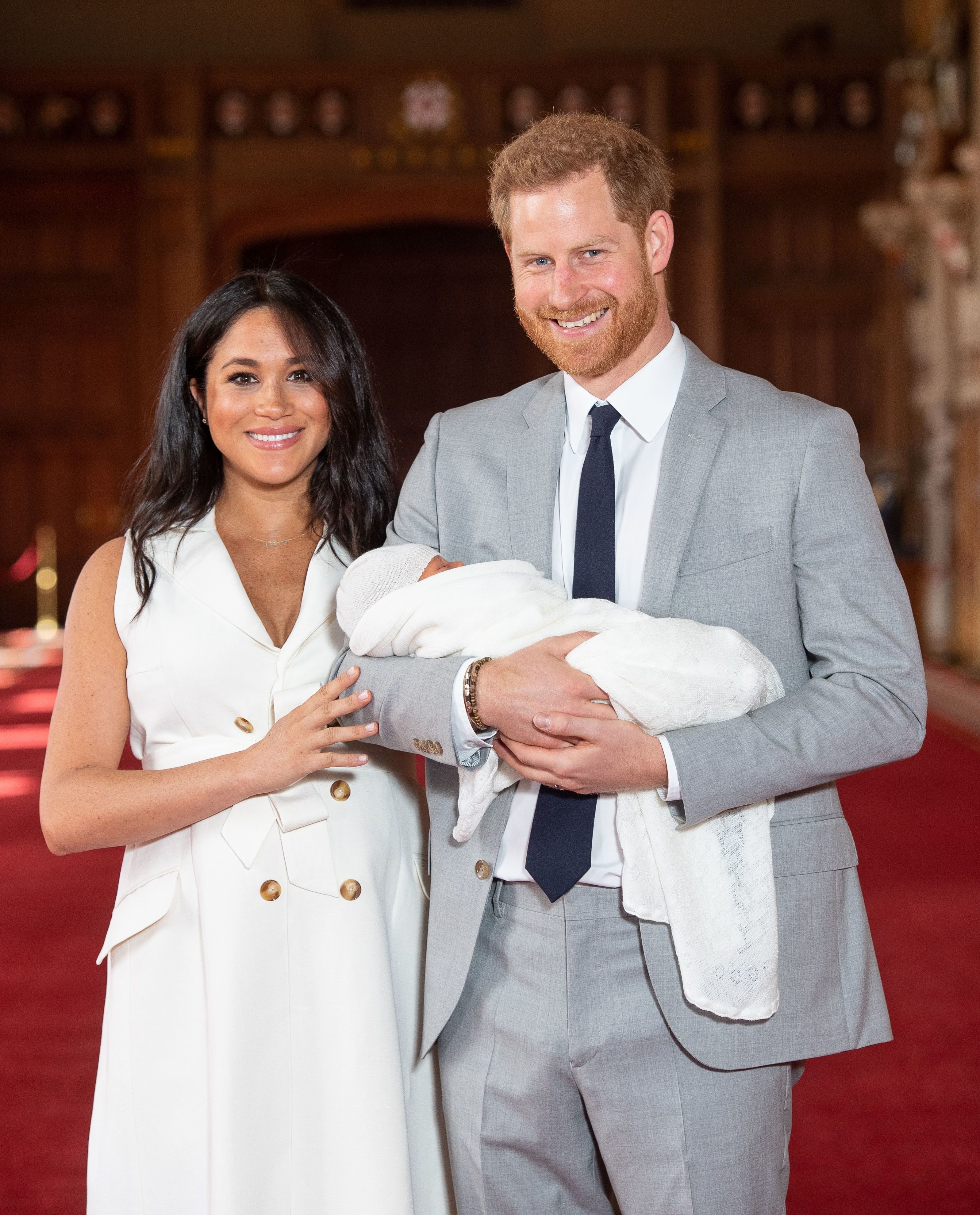 Duke and Duchess of sussex with royal baby sussex