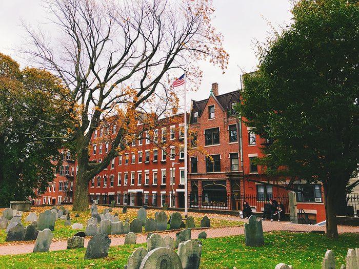 haunted Old Granary Burying Ground in Massachusetts is Boston's third-oldest cemetery