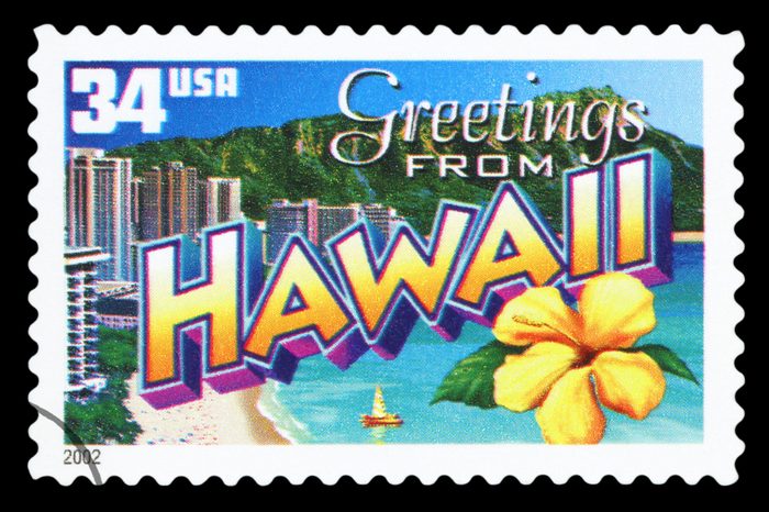 greetings from hawaii stamp