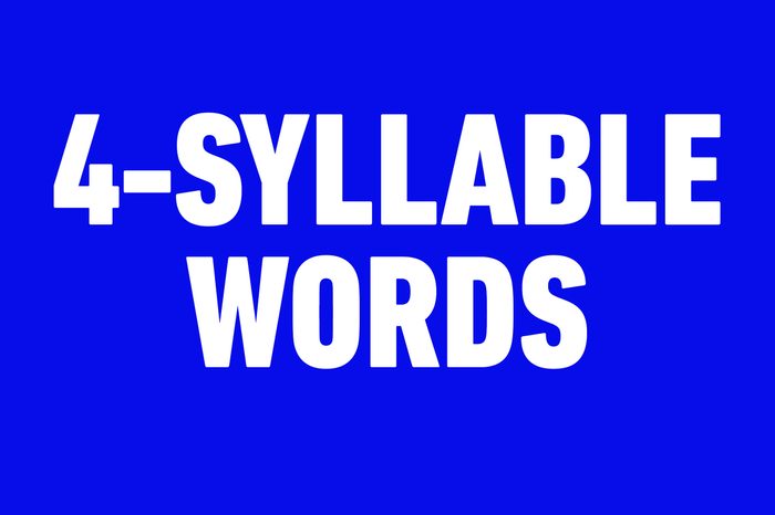 4 syllable words